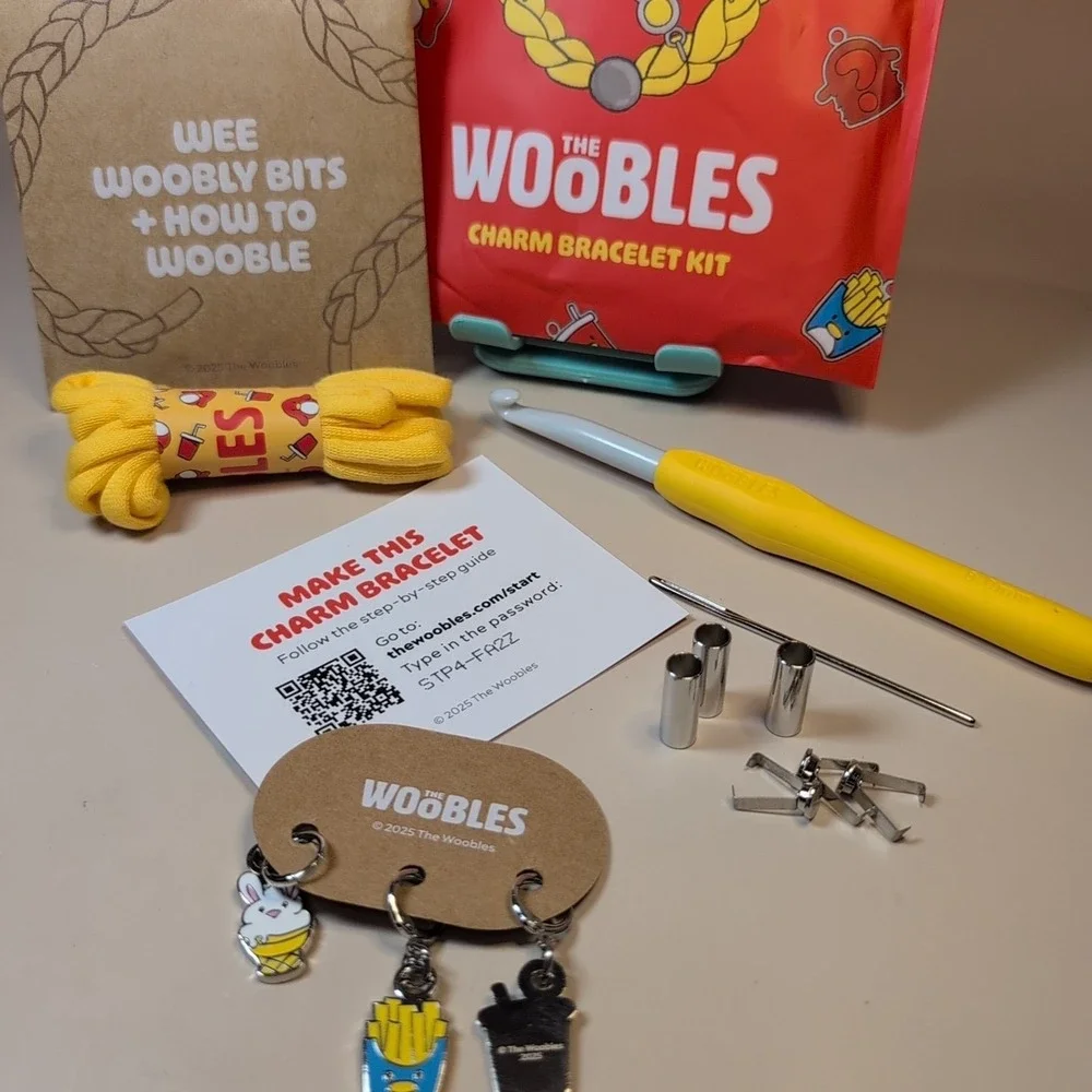 The Woobles McDonald's‎ Monopoly Charm Bracelet Kit Pierre Fries Drink Cone Tin